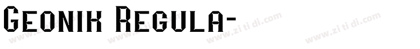 Geonik Regula字体转换